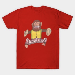 Monkey, Clapping Monkey, Retro Toy. T-Shirt